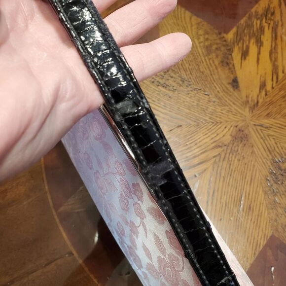 Original Glenda Gies Pink Rose Handbag Purse with Square Latch - Picture 7 of 15